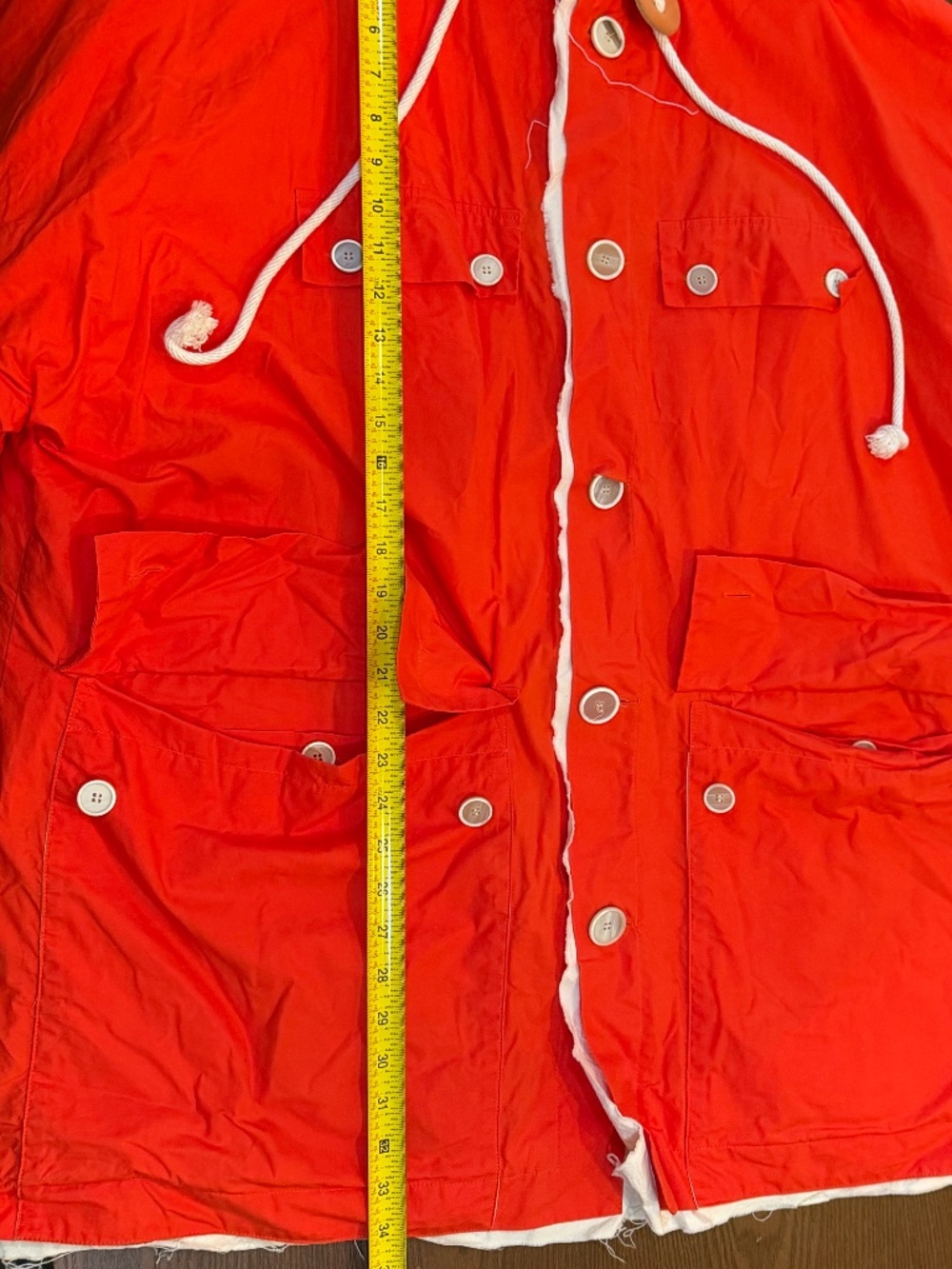 Toogood Wax Trawlerman Coat in Bouy Orange - Picture 10 of 14
